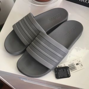 Adidas Cloudfoam Slides Gray Men’s 8 NWT